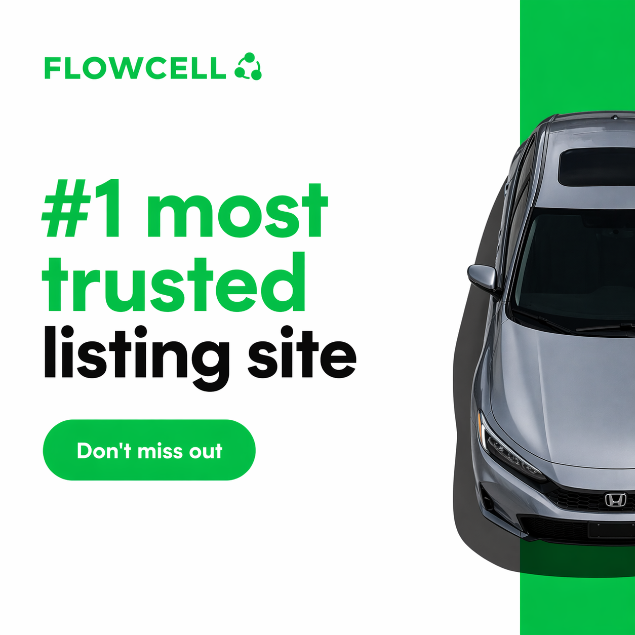 Flowcell trusted listing creative