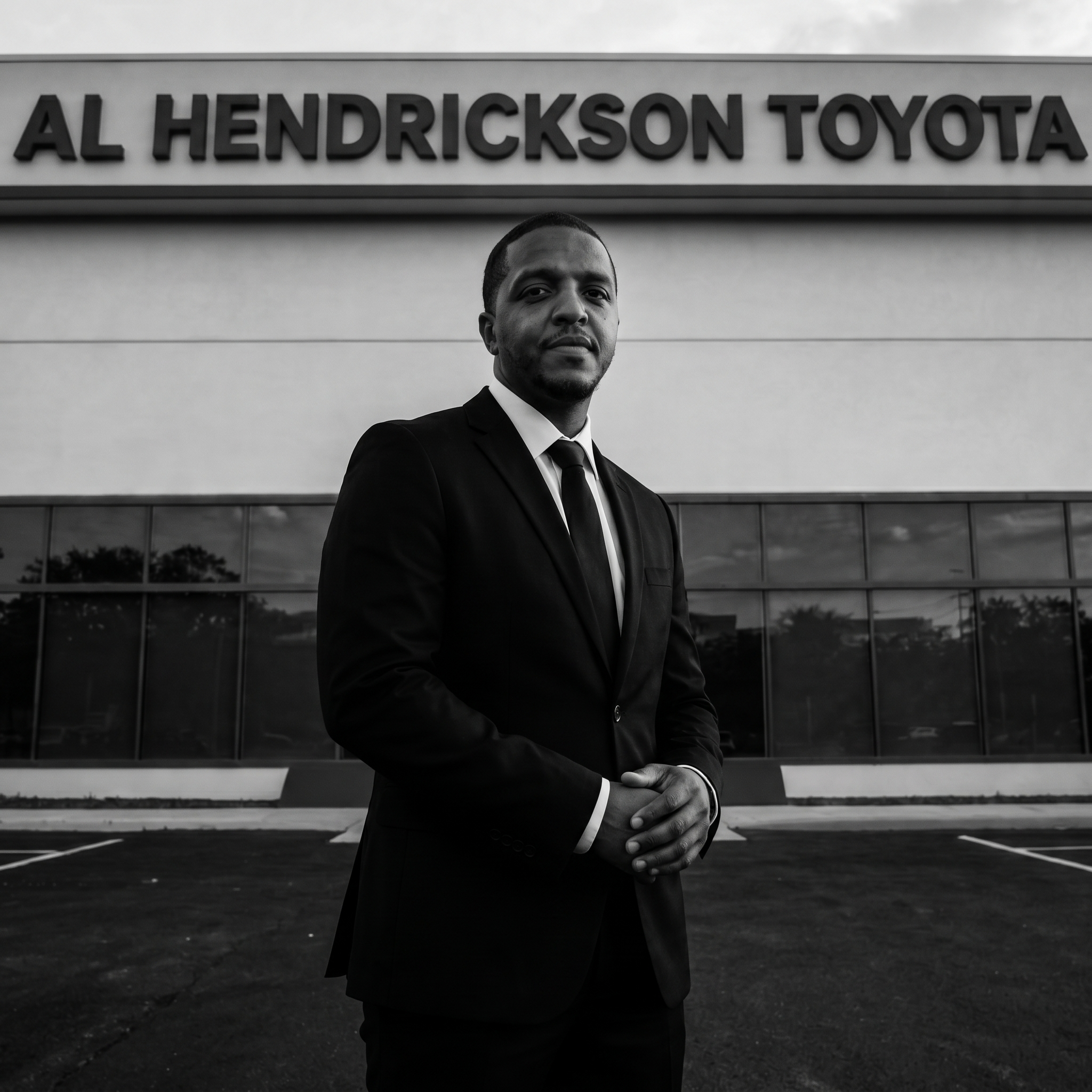 Stanley standing outside the dealership